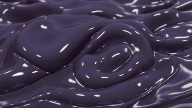 Thick Purple Viscous Fluid Swirling into a Deep Central Vortex and Heavy Curved Folds
