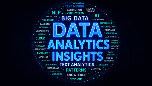 Data Analytics and Insights Technology Word Cloud