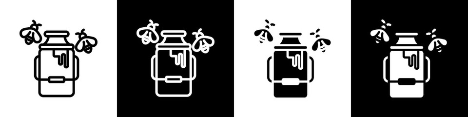Honey black and white icon design concept © okta