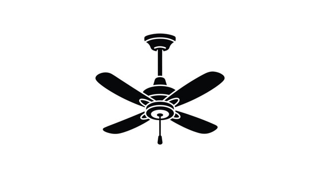 Ceiling fan icon signifies home cooling.