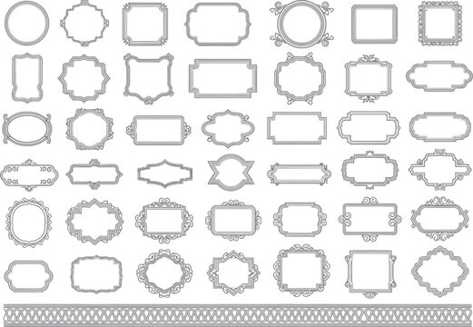 Set of various hand drawn speech bubbles and thought clouds for comics and sketches in a collection of simple doodle shapes for graphic design projects and notes