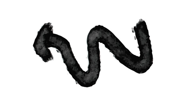 watercolor brush arow