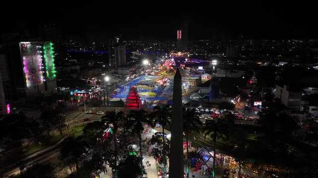 Saint John Festival In Campina Grande In Paraiba Brazil. June Celebration. Cultural Manifestation. Saint John Festival. Biggest Sao Joao Party. Crowd Of People Landscape. Biggest Sao Joao Of The World
