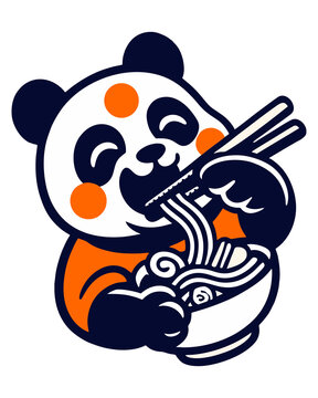 Cute Ramen Noodle Character Vector Logo Restaurant Mascot Design