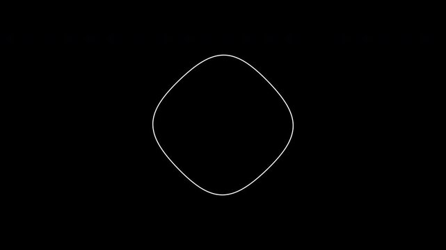 Minimalist Animated Geometric Shapes Transforming Smoothly on a Clean Solid Black Background