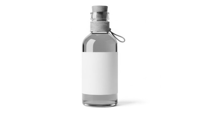 Blank amber bottle with cork stopper