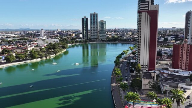 Campina Grande Skyline In Campina Grande In Paraiba Brazil. Nature Park Scenery. Highrise Buildings. Campina Grande Skyline In Paraiba Brazil. Downtown District. Beautiful Cityscape. 