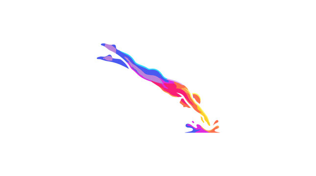 Colorful abstract splash of paint on for design