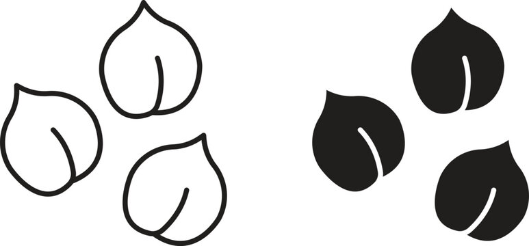 Chickpeas hummus icon for web. Thin outline icons pack. Vector illustration