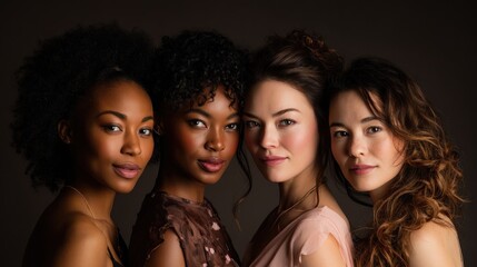 Obraz premium Diverse group of women posing for portrait
