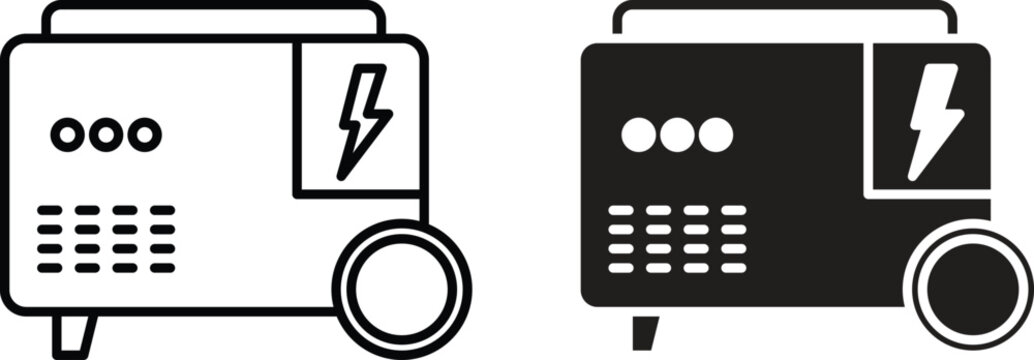 Generator icon for web. Thin outline icons pack. Vector illustration