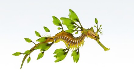 Obraz premium Leafy seadragon isolated on white background