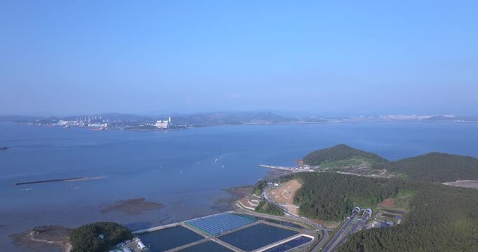 Aerial View of Wonsando Wonsan Beach on Korea&rsquo;s West Coast