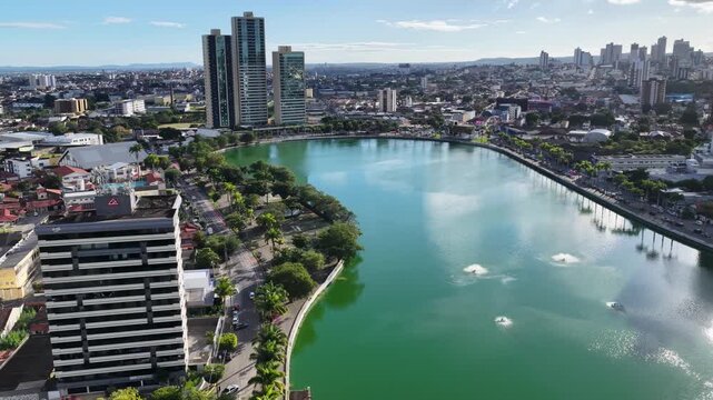 Campina Grande Skyline In Campina Grande In Paraiba Brazil. Nature Park Scenery. Highrise Buildings. Campina Grande Skyline In Paraiba Brazil. Downtown District. Beautiful Cityscape. 