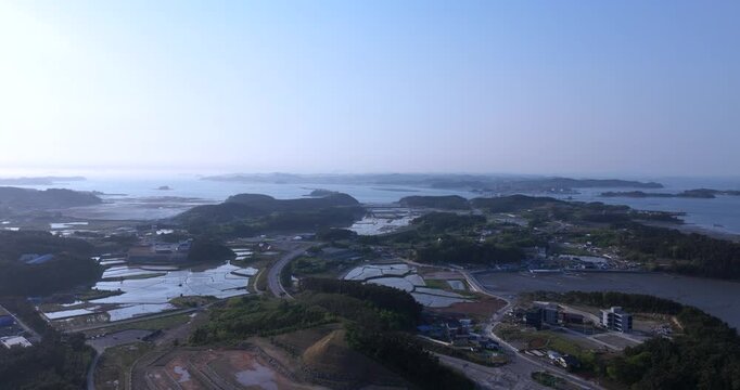 Aerial View of Wonsando Wonsan Beach on Korea&rsquo;s West Coast