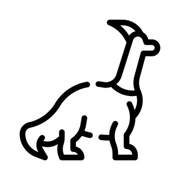 parasaurolophus line icon