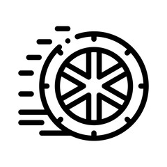Naklejka premium racing tire line icon