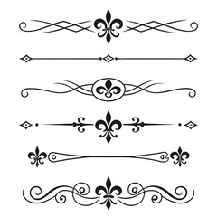 Decorative flourishes and fleur de lis page breaks. © Mst. Akhi  Khatun