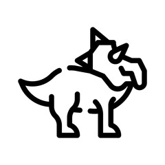 triceratops line icon © notivestudios