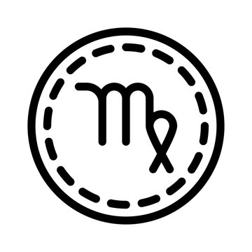 virgo line icon