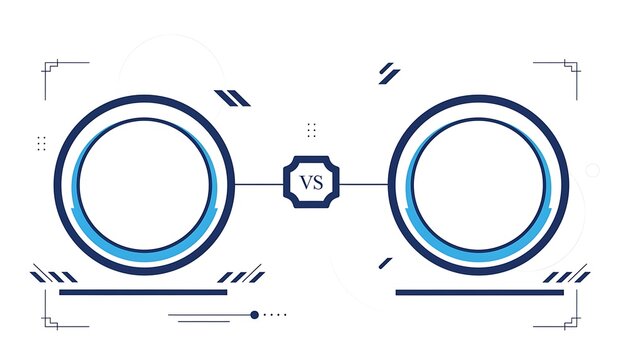 Blue wireframe diagram of circular objects and lines.