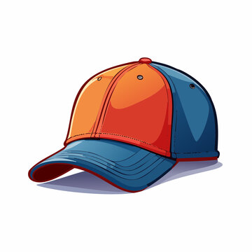 Two-tone baseball cap illustration