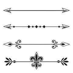 Minimalist fleur de lis and arrow line segments. © mo