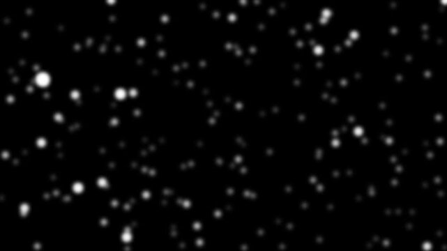 Abstract cc ball action background with blur effect. ball background with animated scatter for alpha channel or overlay layer footage. 4k. 