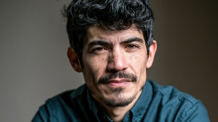 Obraz premium Emotional Labor Latino Man Management Resilience