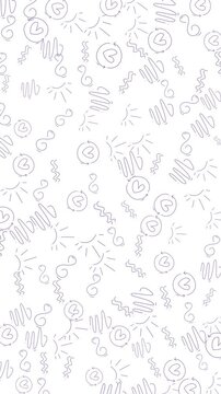 A subtle and clean abstract pattern featuring delicate light blue lines, dots, and shapes on a white background, perfect for a minimalist design or modern overlay.