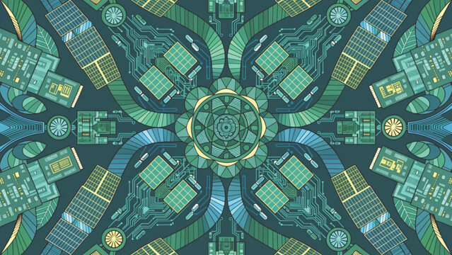 Seamless mandala background showcasing next generation AI infrastructure
