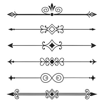 Vintage divider ornament ornate flourish decorative accents.