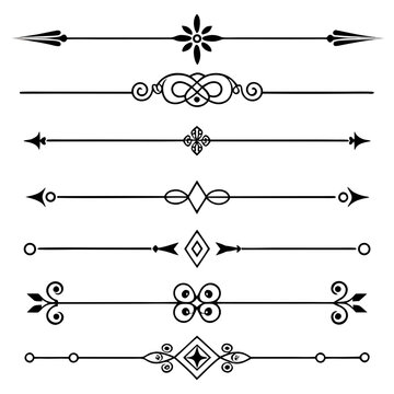Ornate vintage divider element flourish graphic design.