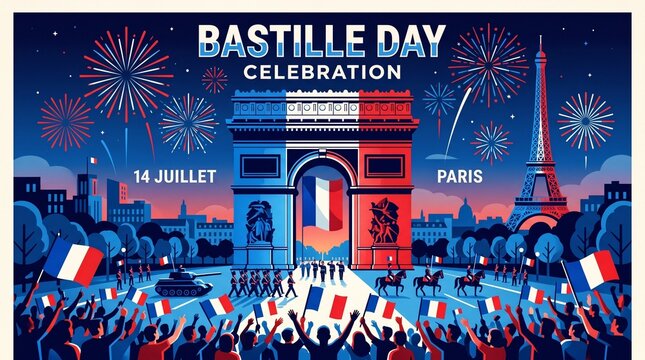 France bastille day Celebration illustration, independence day 