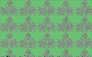 Obraz premium Seamless floral pattern featuring stylized grey flower motifs on a solid light green background for elegant textile design