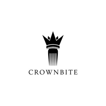 Crown Bite Logo Design Element.