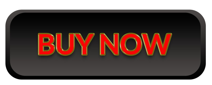 Buy Now Black UI Button with Red Text Design, Modern Black Purchase Button with Bold Red Typography