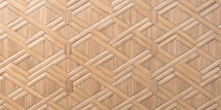 Light beige bamboo parquet geometric texture background