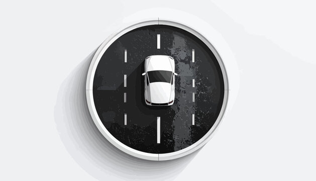 Overhead View Of A Small Car.