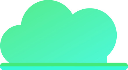 Minimalist green cloud icon representing digital storage and network technology for a professional web illustration © MdFarhad
