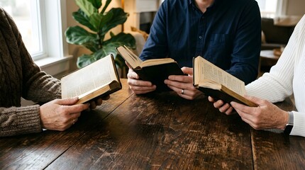 Obraz premium People reading bibles together