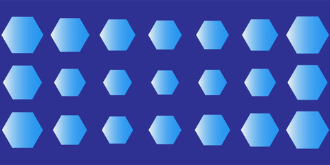 Hexagon abstract background. Blue geometric gradient shape glowing. Digital hi tech technology vector illustration. © H