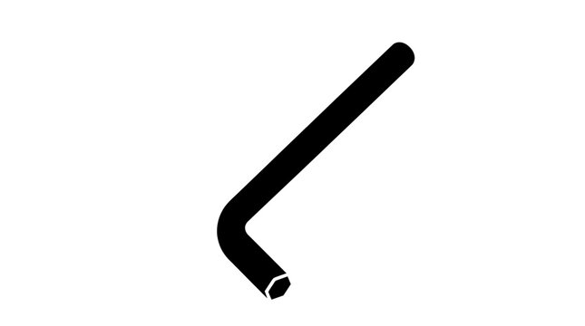 Allen wrench hex key tool icon.