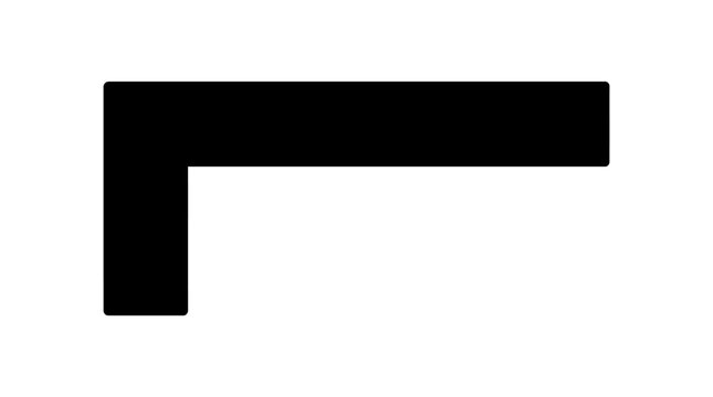 Carpenter square tool silhouette isolated.