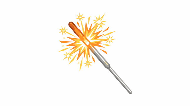 Sparkler Firework Celebration with Bright Sparks and Glowing Light.