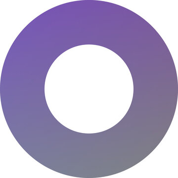 Minimalist purple gradient ring symbol representing the letter O or a continuous circular loop illustration