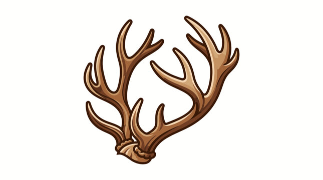 Decorative Antler Illustration for Nature and Wildlife Themes.