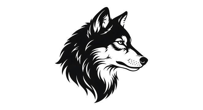 Minimalist Wolf Head Vector Illustration