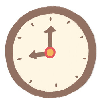 clock on a wooden background, nine o'clock icon, 9 a.m, 9 p.m