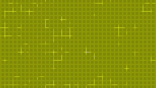 Olive Glowing Grid Background Animation with Moving Light Lines